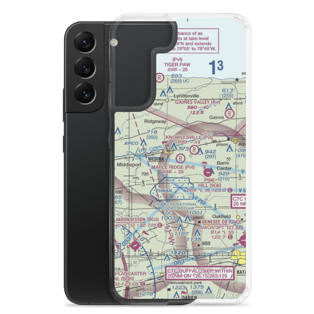 Maple Ridge Airport (66NY) VFR Sectional Samsung Case Samsung Galaxy S22 Plus model shown