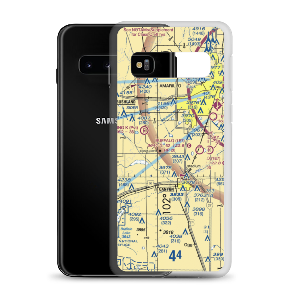 Maples Field (1E9) VFR Sectional Samsung Case Samsung Galaxy S10 model shown