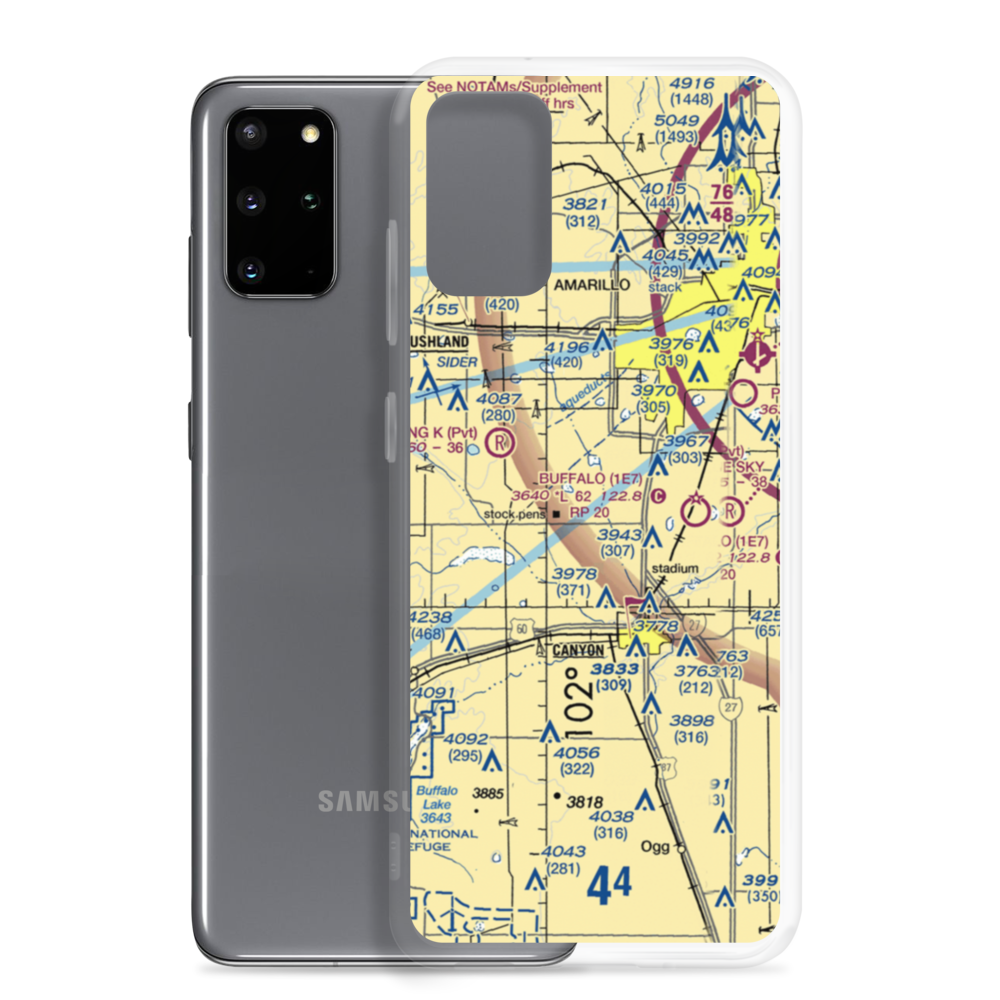 Maples Field (1E9) VFR Sectional Samsung Case Samsung Galaxy S20 Plus model shown