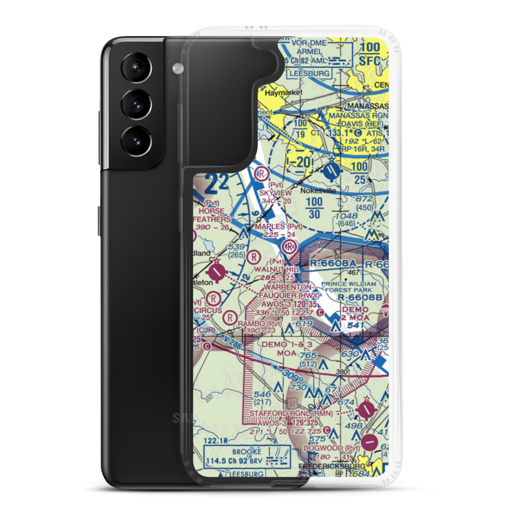 Maples Field (VG57) VFR Sectional Samsung Case Samsung Galaxy S21 Plus model shown