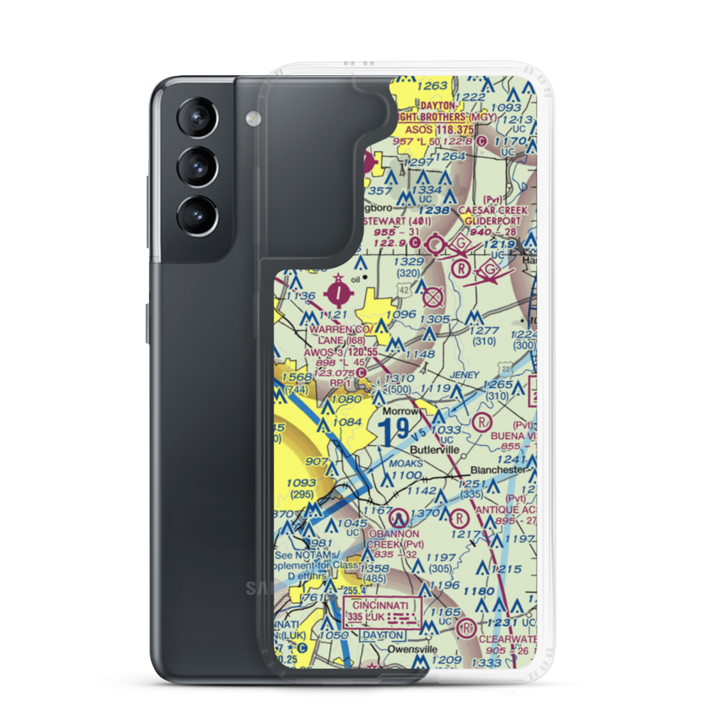 Maplewood Orchard Airport (OH95) VFR Sectional Samsung Case Samsung Galaxy S21 model shown