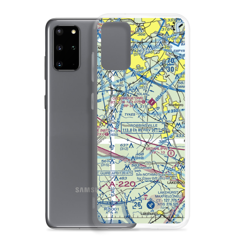 Mar Bar L Farms Airport (NJ46) VFR Sectional Samsung Case Samsung Galaxy S20 Plus model shown