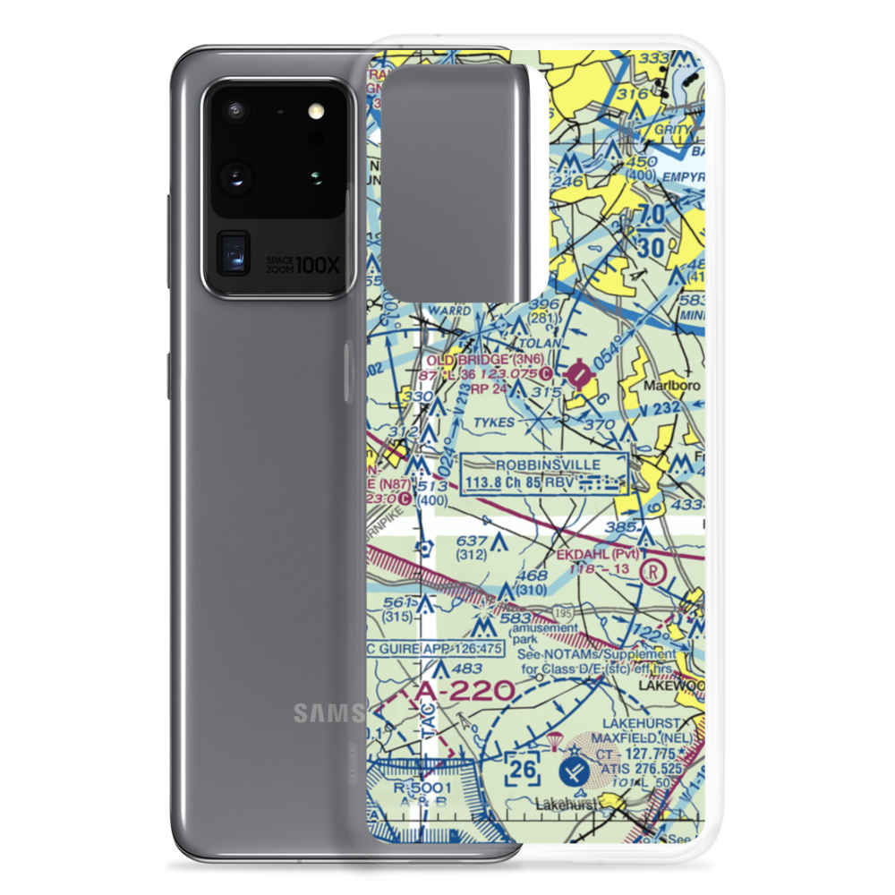 Mar Bar L Farms Airport (NJ46) VFR Sectional Samsung Case Samsung Galaxy S20 Ultra model shown