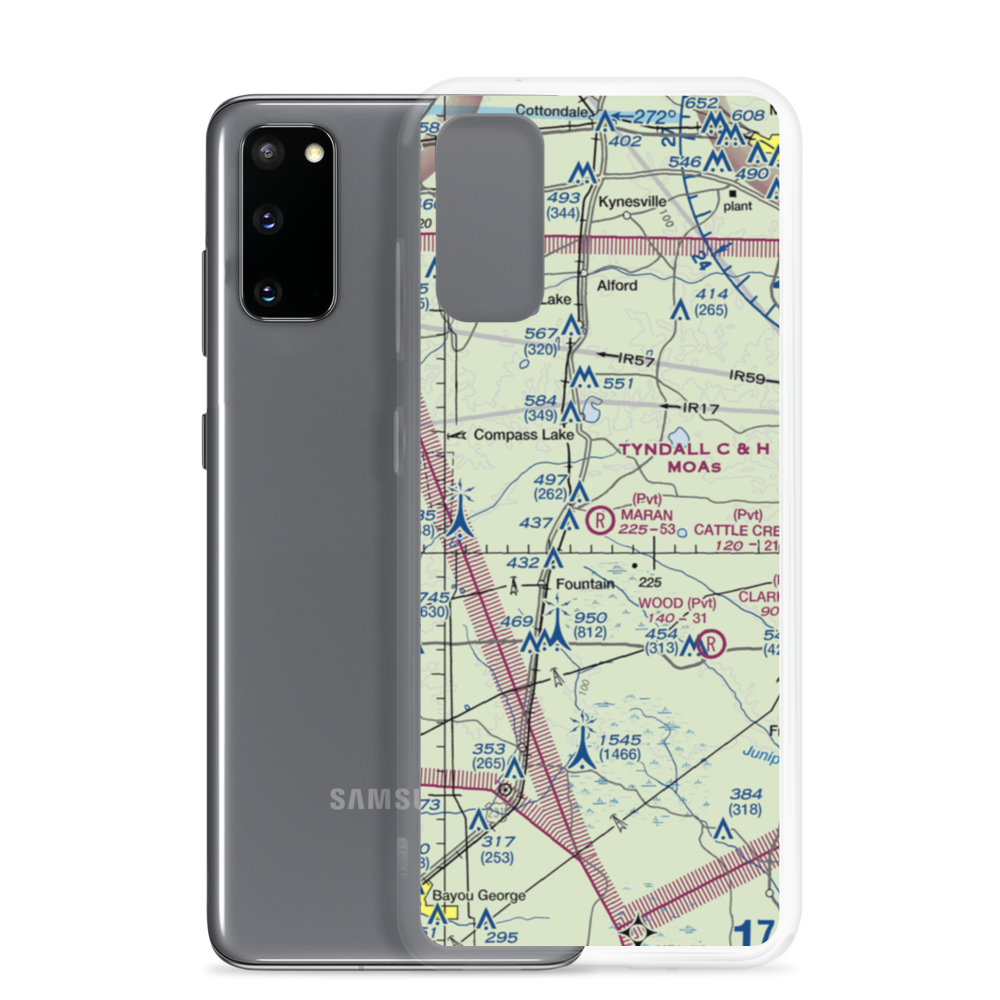 Maran Airport (68FD) VFR Sectional Samsung Case Samsung Galaxy S20 model shown