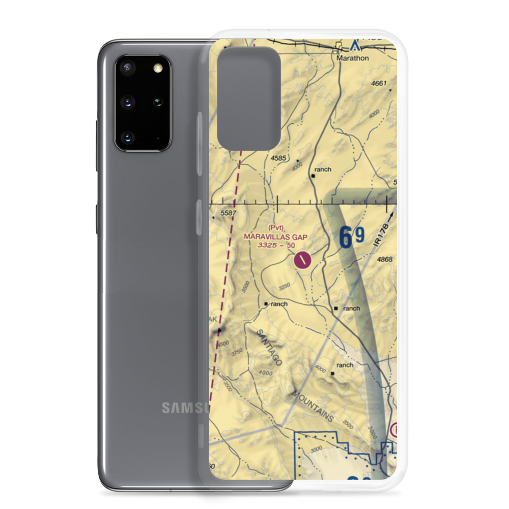 Maravillas Gap Ranch Airport (48XS) VFR Sectional Samsung Case Samsung Galaxy S20 Plus model shown