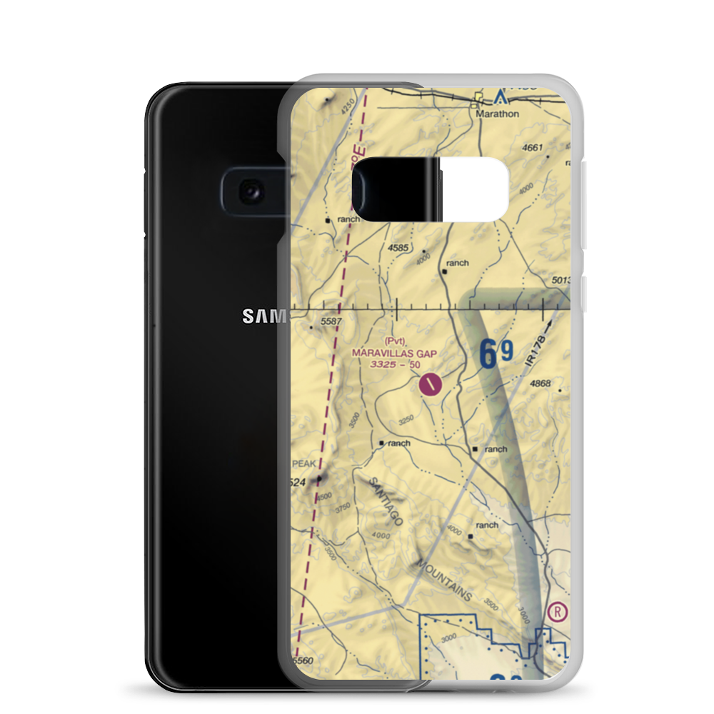 Maravillas Gap Ranch Airport (48XS) VFR Sectional Samsung Case Samsung Galaxy S10e model shown