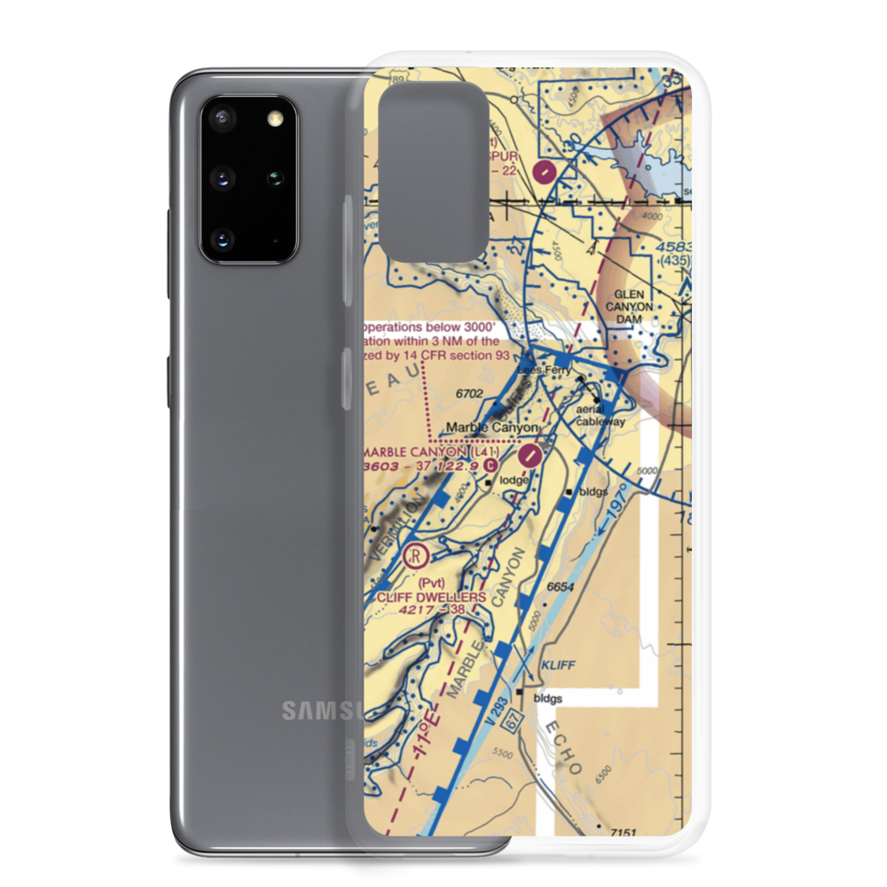 Marble Canyon Airport (L41) VFR Sectional Samsung Case Samsung Galaxy S20 Plus model shown