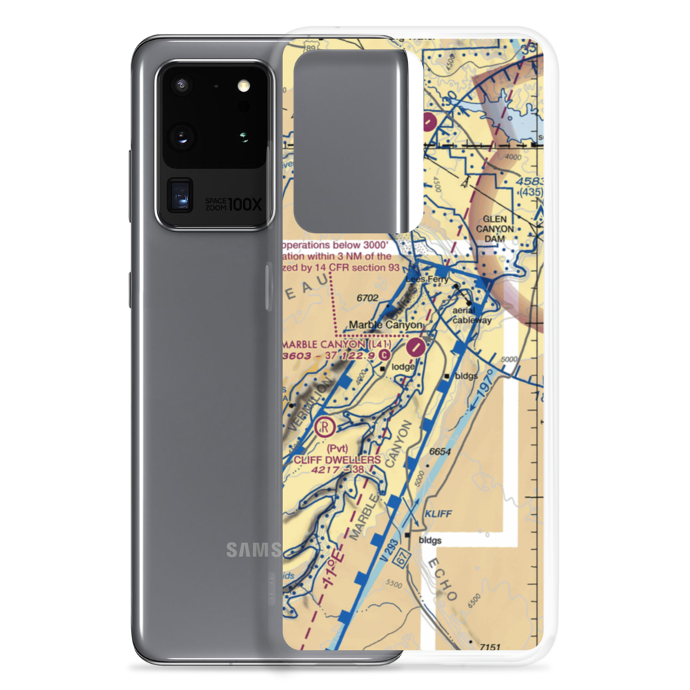 Marble Canyon Airport (L41) VFR Sectional Samsung Case Samsung Galaxy S20 Ultra model shown