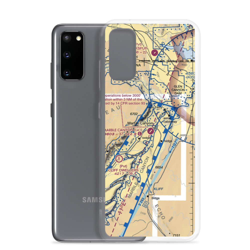 Marble Canyon Airport (L41) VFR Sectional Samsung Case Samsung Galaxy S20 model shown
