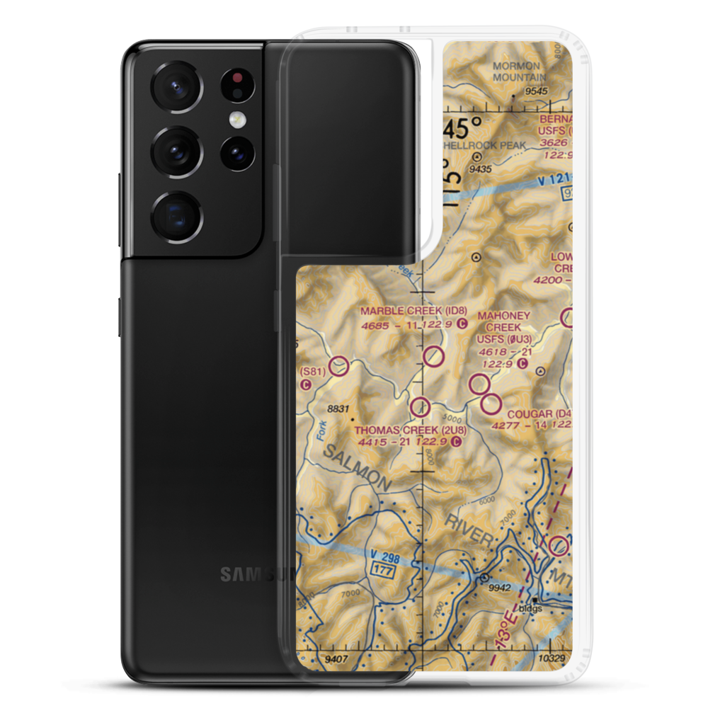 Marble Creek Airstrip (ID8) VFR Sectional Samsung Case Samsung Galaxy S21 Ultra model shown
