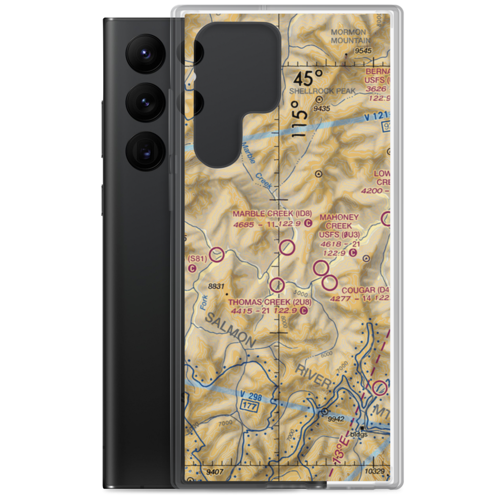 Marble Creek Airstrip (ID8) VFR Sectional Samsung Case Samsung Galaxy S22 Ultra model shown