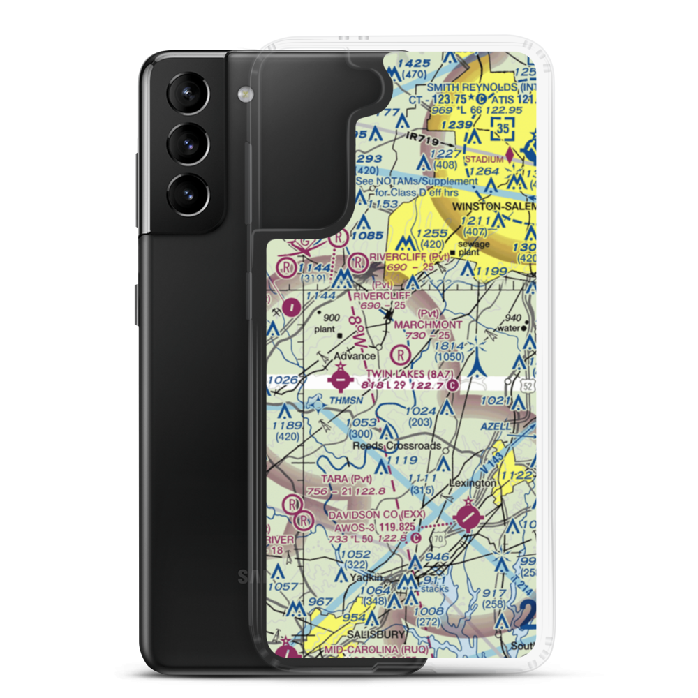 Marchmont Plantation Airpark (6NC8) VFR Sectional Samsung Case Samsung Galaxy S21 Plus model shown