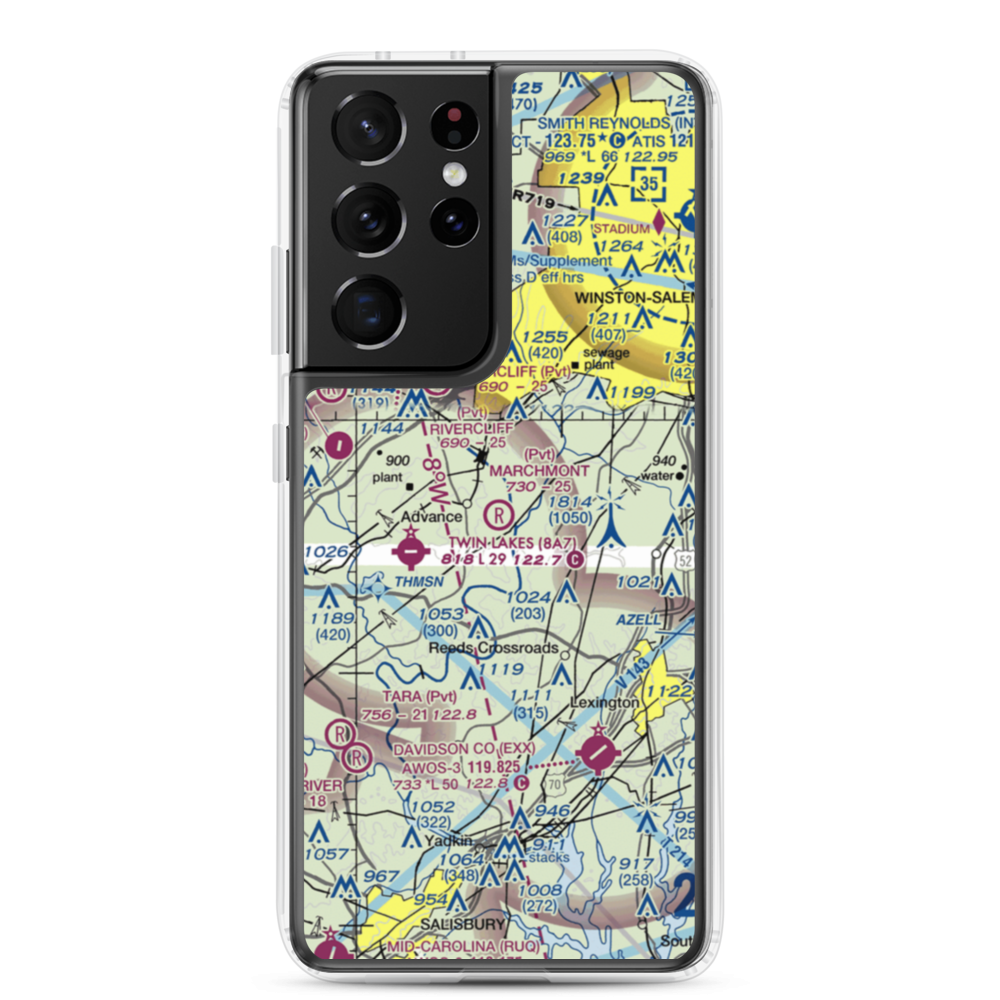 Marchmont Plantation Airpark (6NC8) VFR Sectional Samsung Case Samsung Galaxy S21 Ultra model shown