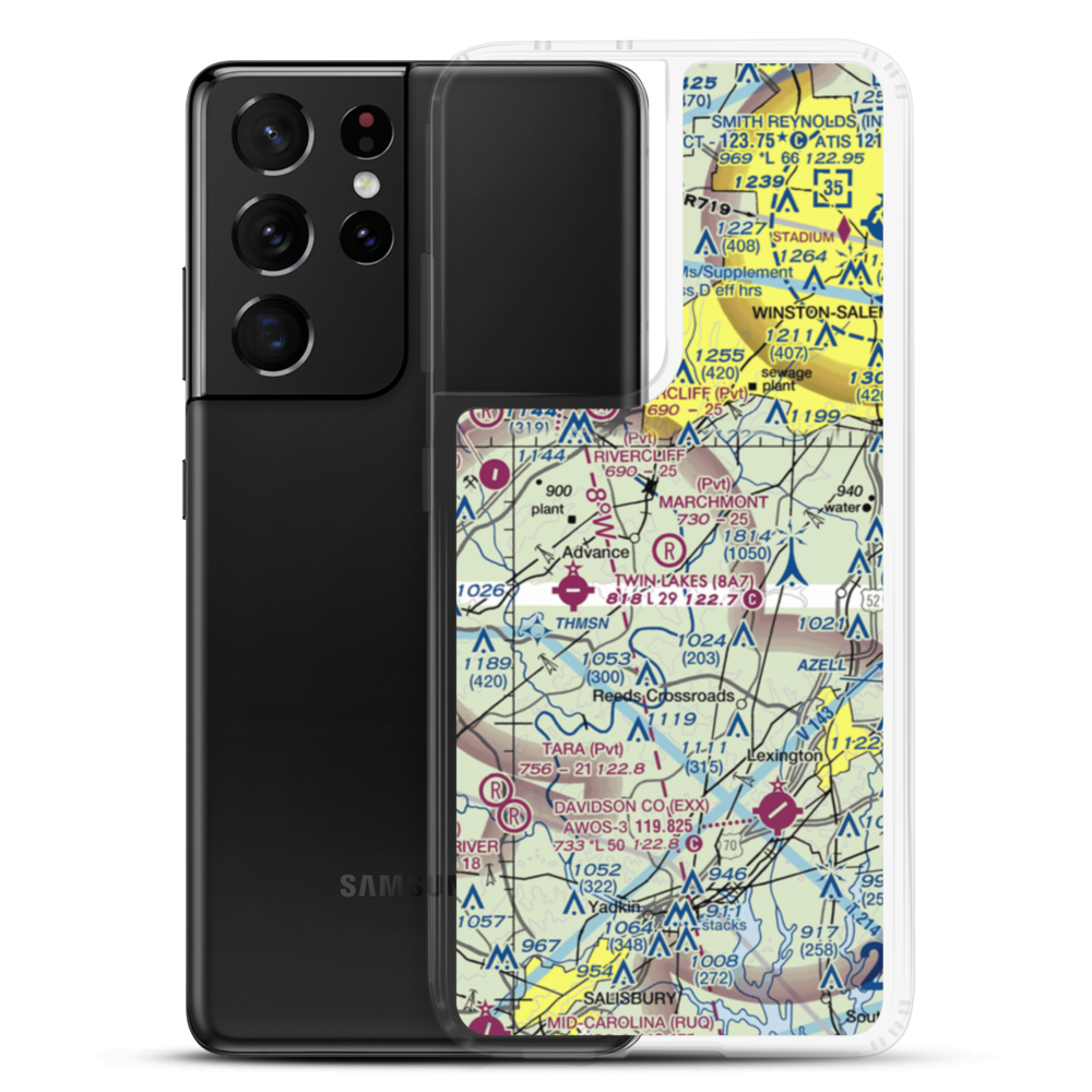 Marchmont Plantation Airpark (6NC8) VFR Sectional Samsung Case Samsung Galaxy S21 Ultra model shown