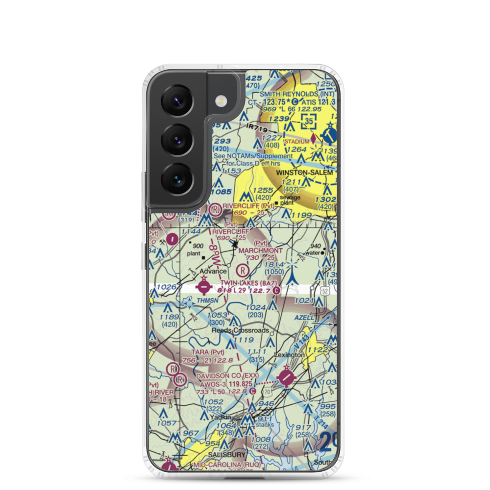 Marchmont Plantation Airpark (6NC8) VFR Sectional Samsung Case Samsung Galaxy S22 model shown