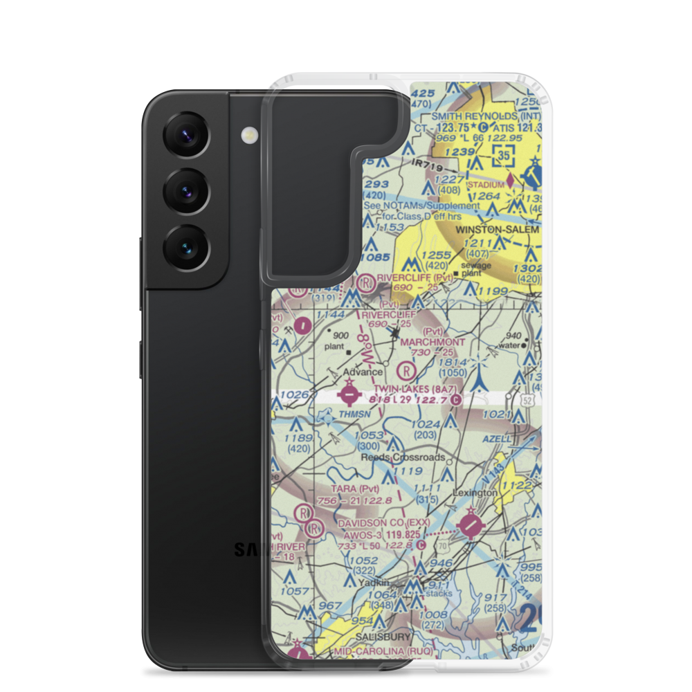 Marchmont Plantation Airpark (6NC8) VFR Sectional Samsung Case Samsung Galaxy S22 model shown
