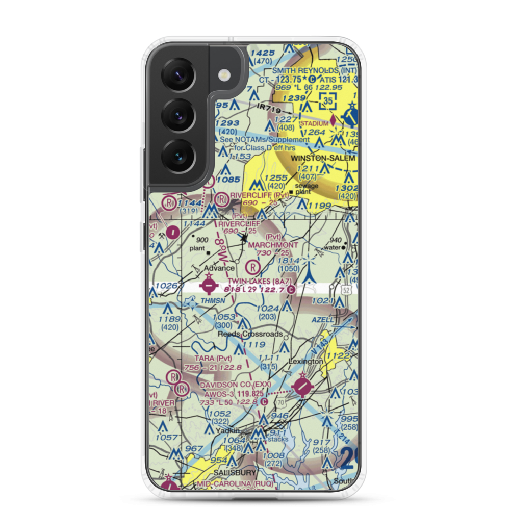 Marchmont Plantation Airpark (6NC8) VFR Sectional Samsung Case Samsung Galaxy S22 Plus model shown