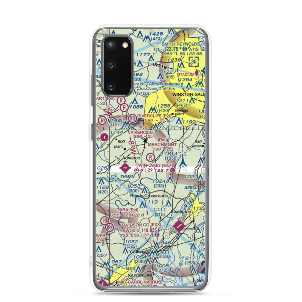 Marchmont Plantation Airpark (6NC8) VFR Sectional Samsung Case Samsung Galaxy S20 model shown