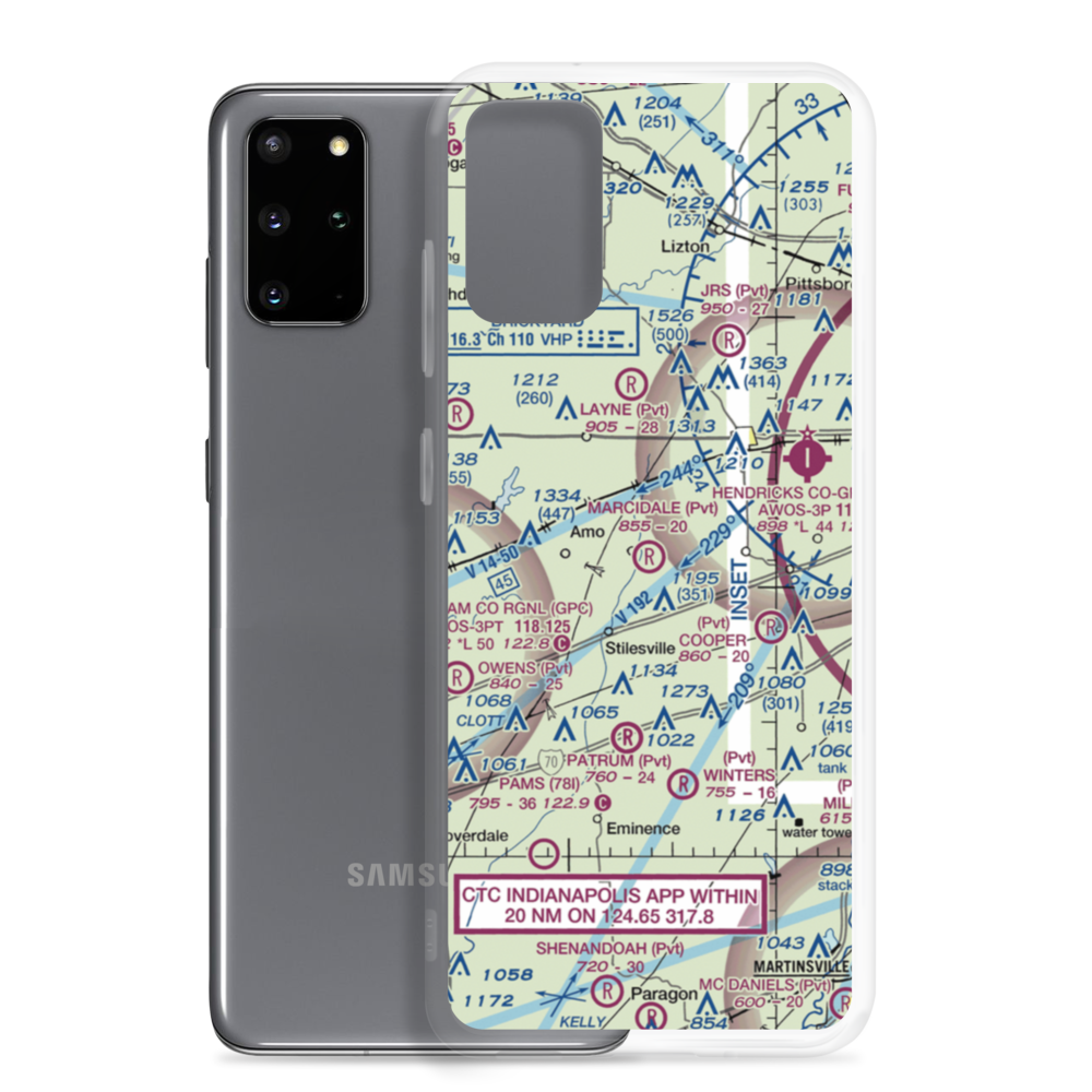 Marcidale Airport (8IN9) VFR Sectional Samsung Case Samsung Galaxy S20 Plus model shown