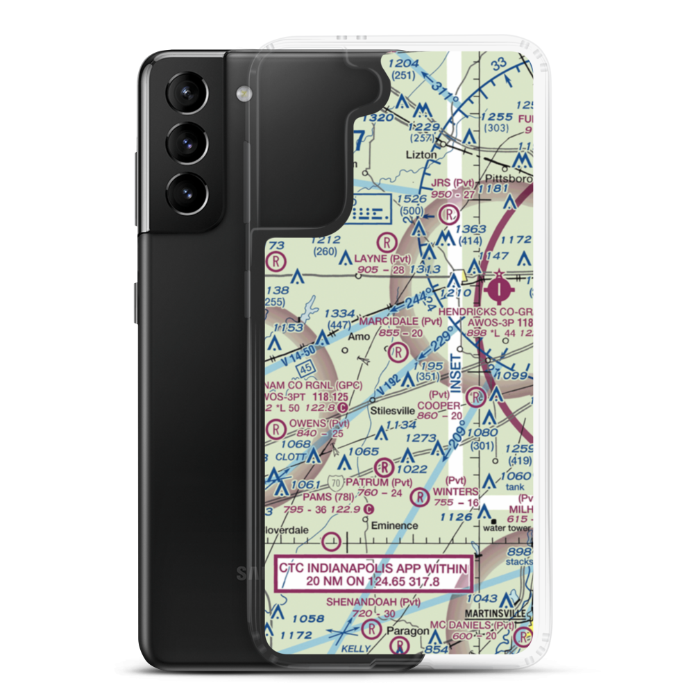 Marcidale Airport (8IN9) VFR Sectional Samsung Case Samsung Galaxy S21 Plus model shown