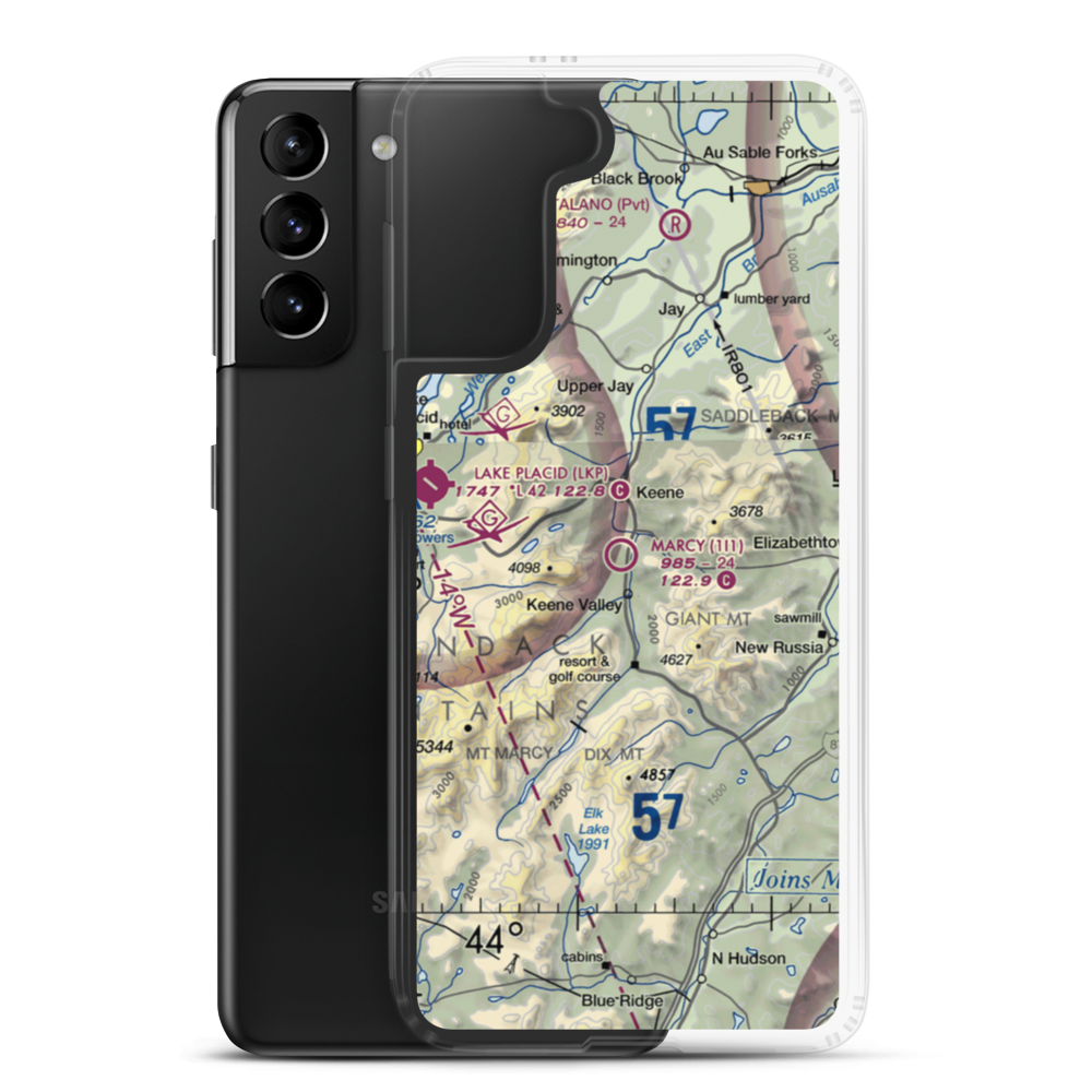 Marcy Field (1I1) VFR Sectional Samsung Case Samsung Galaxy S21 Plus model shown