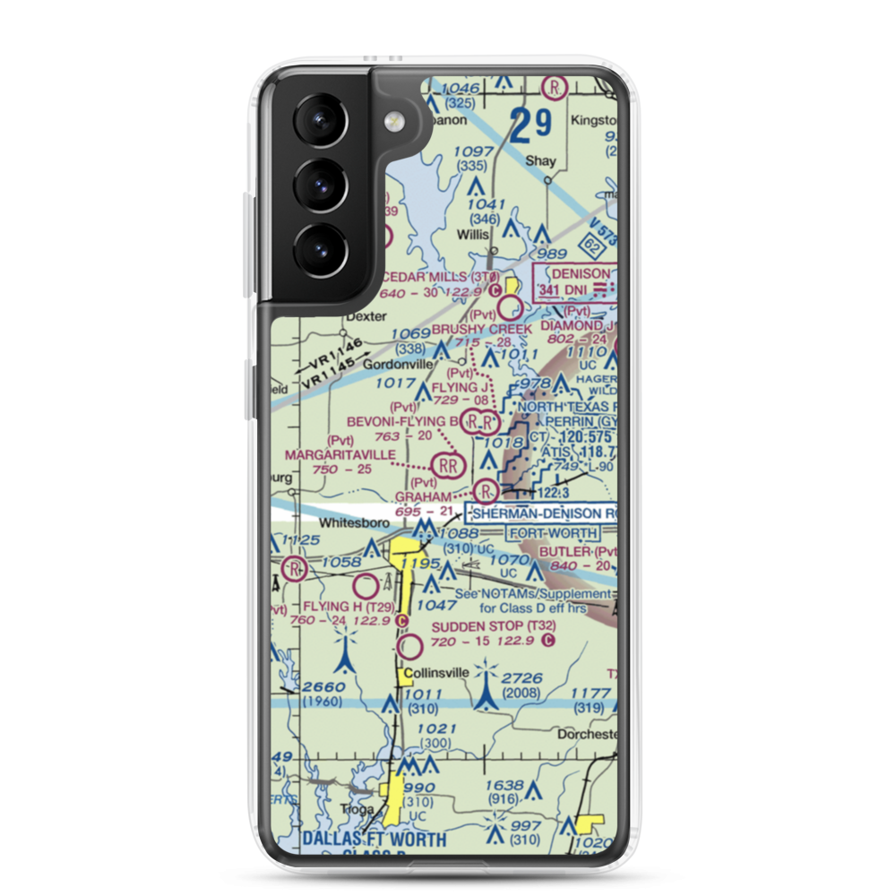 Margaritaville Airport (68XS) VFR Sectional Samsung Case Samsung Galaxy S21 Plus model shown