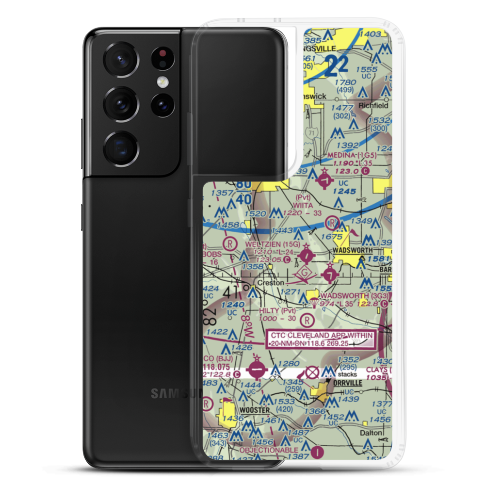 Margos Sky Ranch Airport (8OA9) VFR Sectional Samsung Case Samsung Galaxy S21 Ultra model shown
