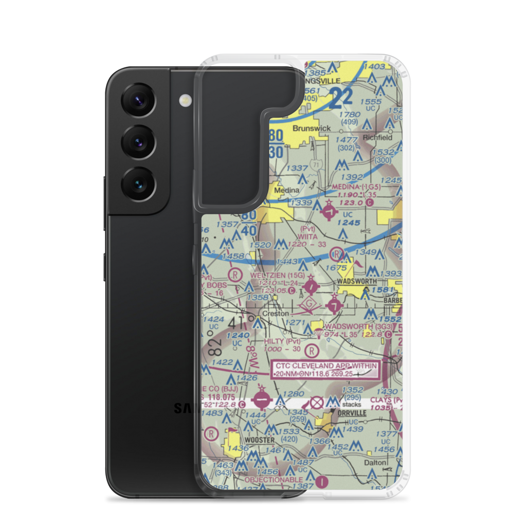 Margos Sky Ranch Airport (8OA9) VFR Sectional Samsung Case Samsung Galaxy S22 model shown