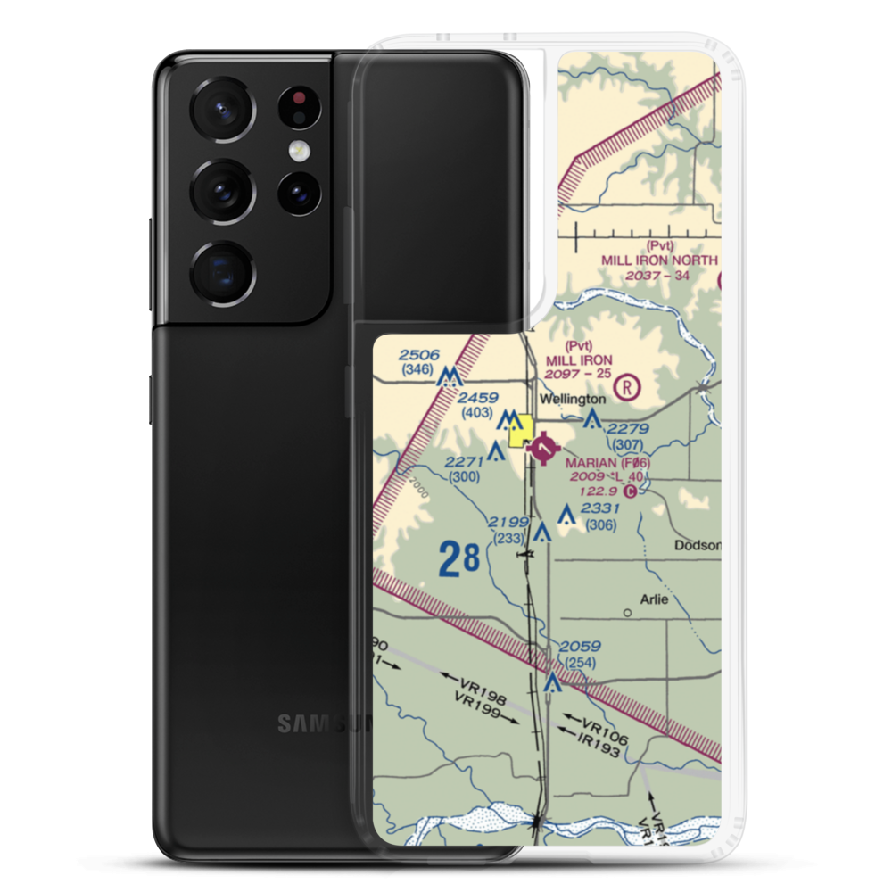 Marian Airpark (F06) VFR Sectional Samsung Case Samsung Galaxy S21 Ultra model shown