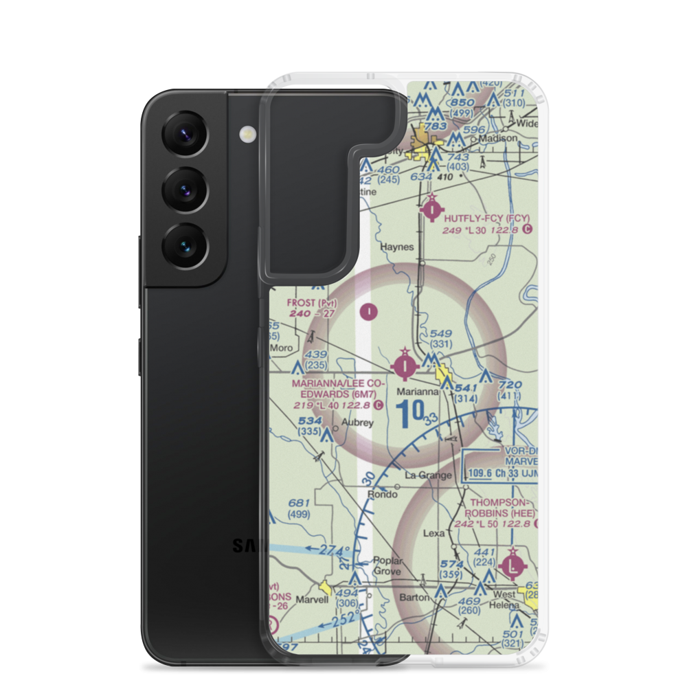 Marianna Lee County Steve Edwards Field (6M7) VFR Sectional Samsung Case Samsung Galaxy S22 model shown