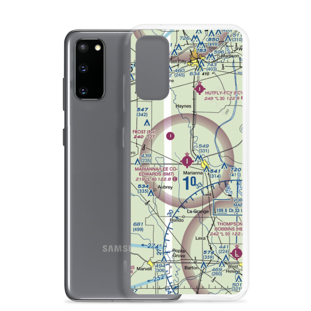 Marianna Lee County Steve Edwards Field (6M7) VFR Sectional Samsung Case Samsung Galaxy S20 model shown