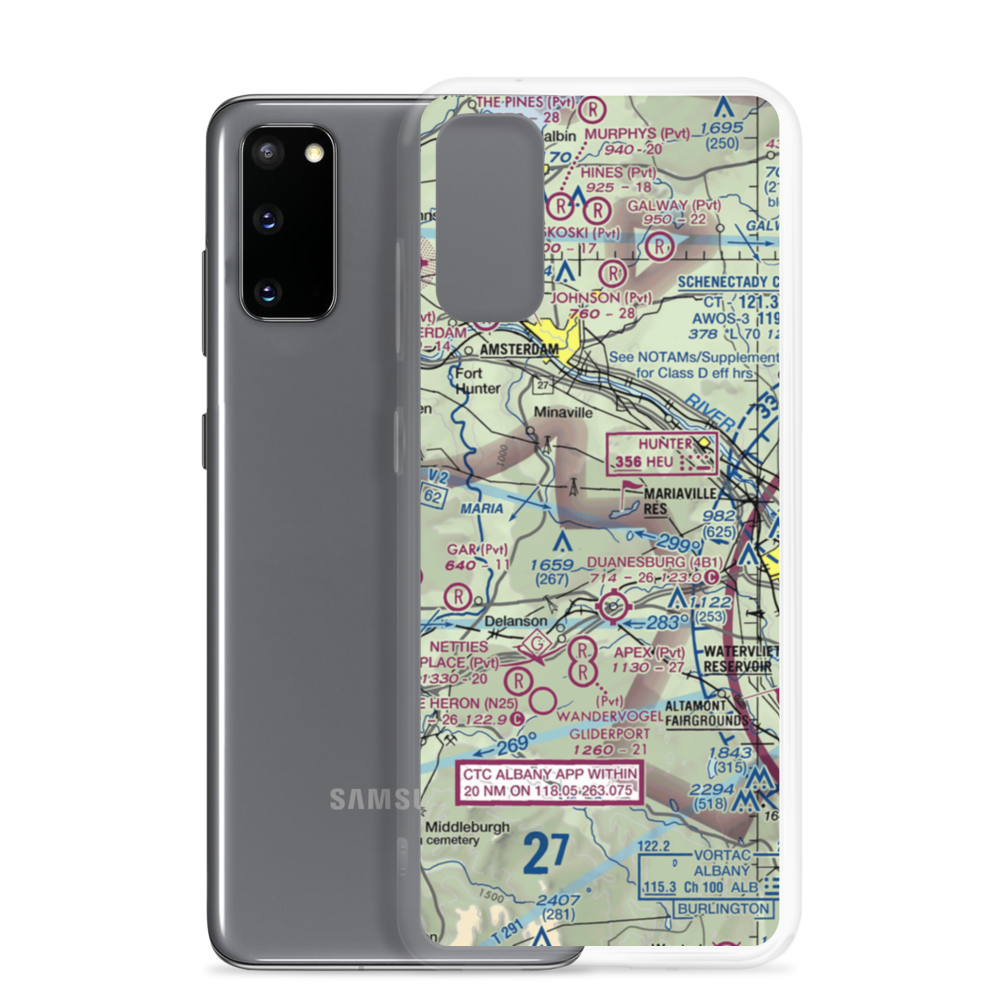 Mariaville Aerodrome (8NY5) VFR Sectional Samsung Case Samsung Galaxy S20 model shown