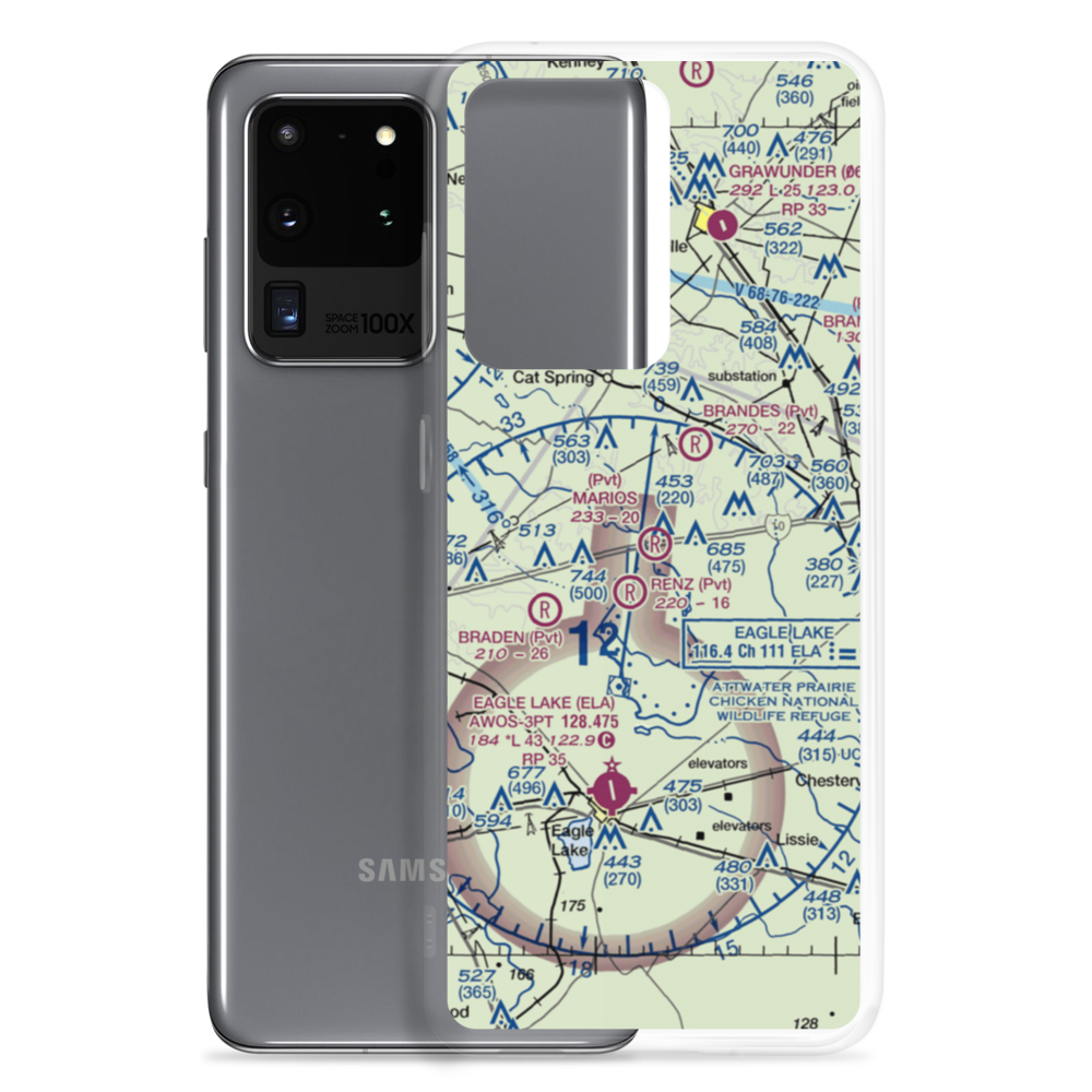 Mario's Flying Pizza Airport (2TA4) VFR Sectional Samsung Case Samsung Galaxy S20 Ultra model shown