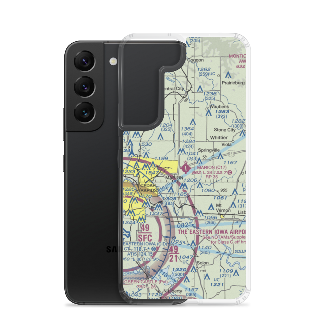 Marion Airport (C17) VFR Sectional Samsung Case Samsung Galaxy S22 model shown