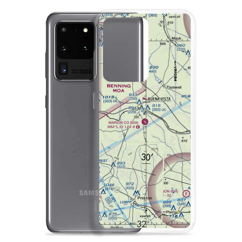 Marion County Airport (82A) VFR Sectional Samsung Case Samsung Galaxy S20 Ultra model shown