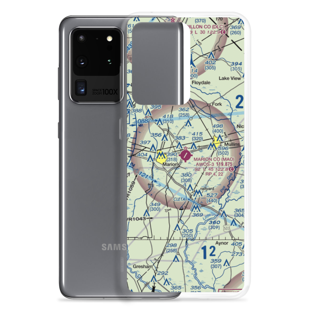 Marion County Airport (MAO) VFR Sectional Samsung Case Samsung Galaxy S20 Ultra model shown