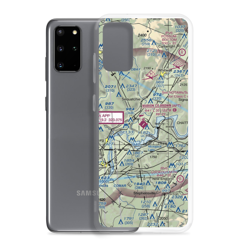 Marion County Brown Field (APT) VFR Sectional Samsung Case Samsung Galaxy S20 Plus model shown