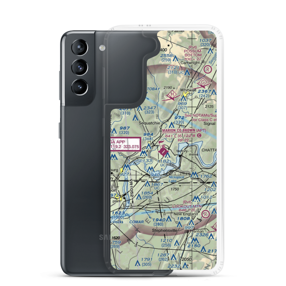 Marion County Brown Field (APT) VFR Sectional Samsung Case Samsung Galaxy S21 model shown