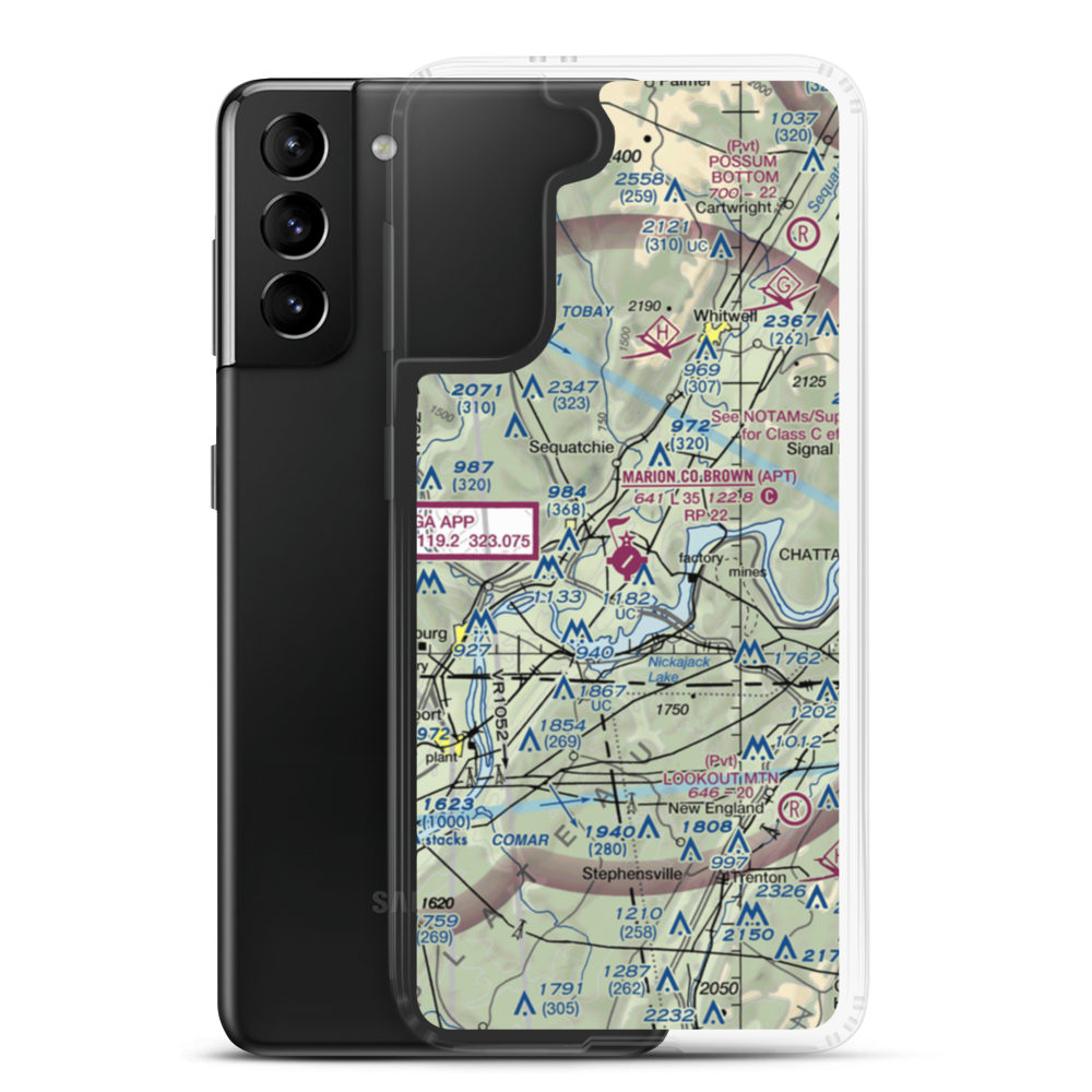 Marion County Brown Field (APT) VFR Sectional Samsung Case Samsung Galaxy S21 Plus model shown
