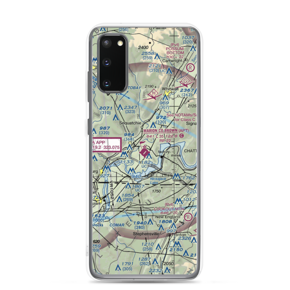 Marion County Brown Field (APT) VFR Sectional Samsung Case Samsung Galaxy S20 model shown