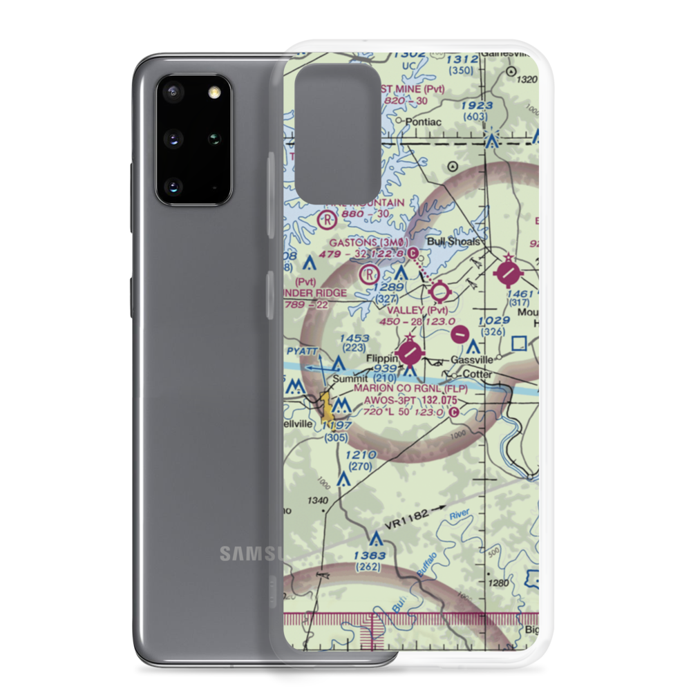 Marion County Regional Airport (FLP) VFR Sectional Samsung Case Samsung Galaxy S20 Plus model shown