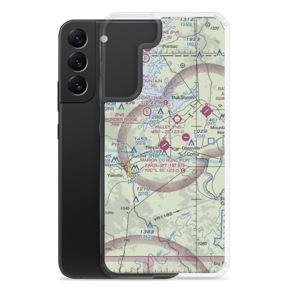 Marion County Regional Airport (FLP) VFR Sectional Samsung Case Samsung Galaxy S22 Plus model shown
