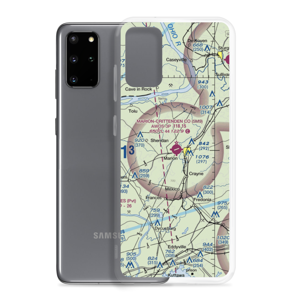 Marion Crittenden County Airport (5M9) VFR Sectional Samsung Case Samsung Galaxy S20 Plus model shown