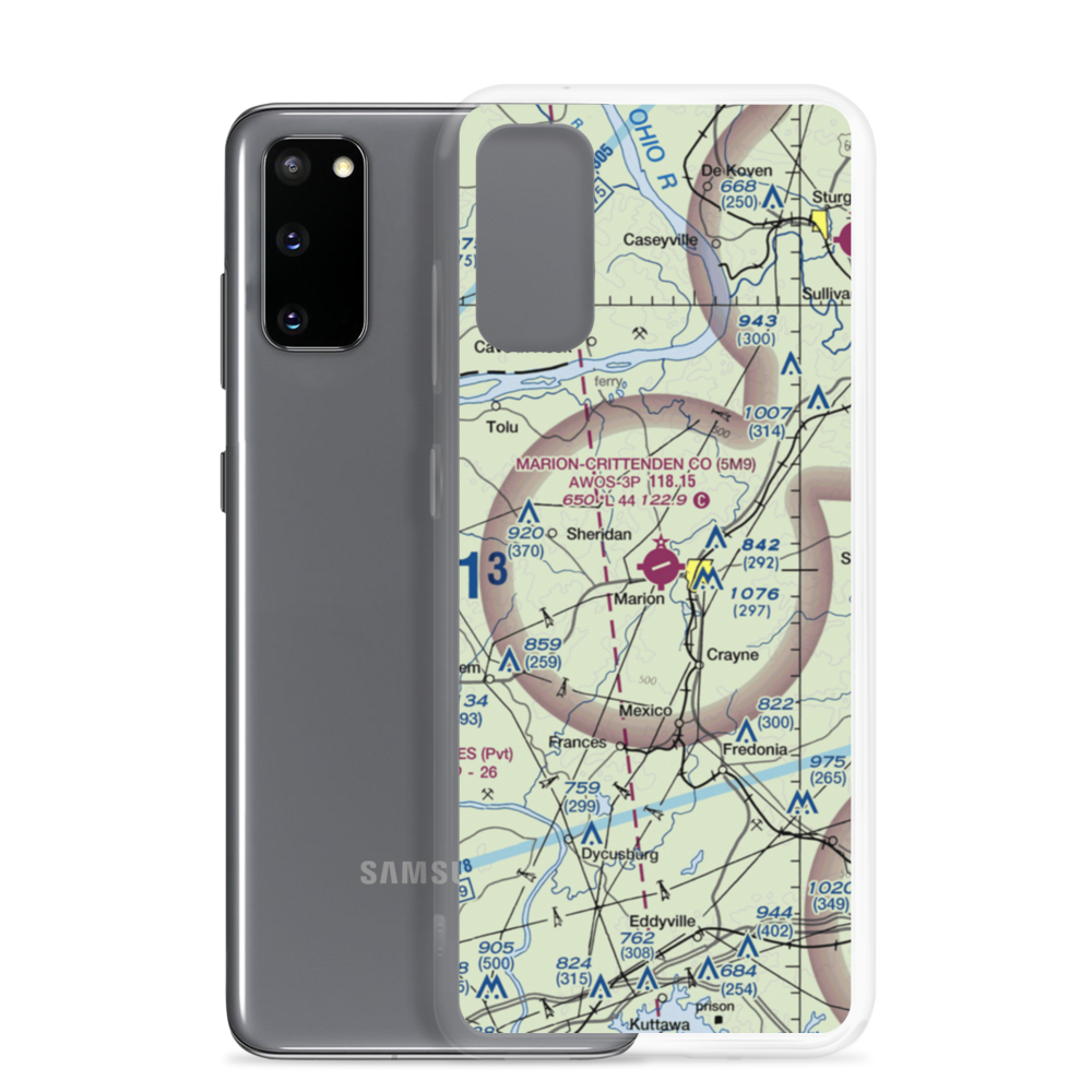 Marion Crittenden County Airport (5M9) VFR Sectional Samsung Case Samsung Galaxy S20 model shown