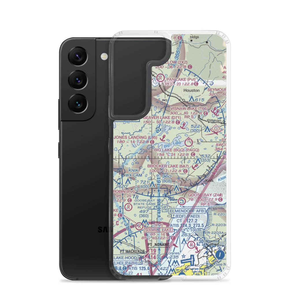Marion Seaplane Base (85AK) VFR Sectional Samsung Case Samsung Galaxy S22 model shown