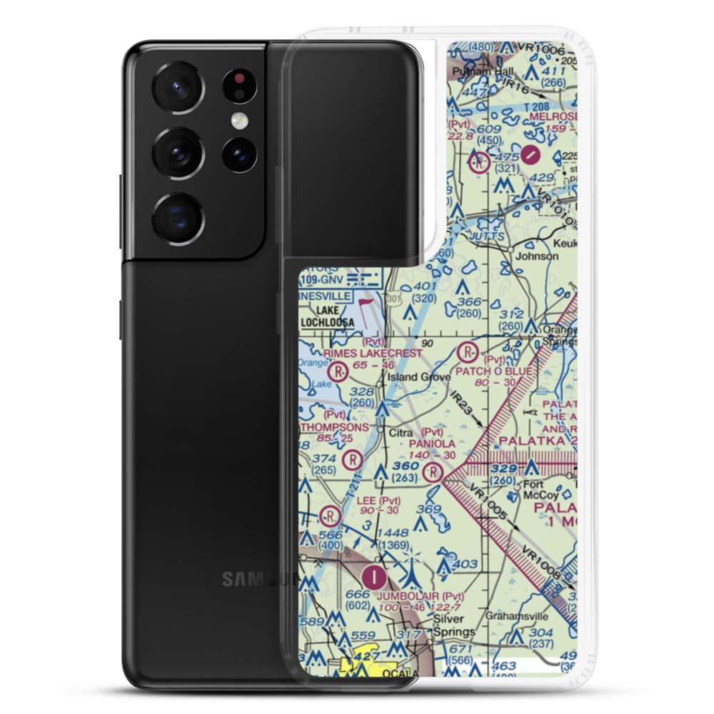 Marjorie Kennan Rawlings Airport (2FD2) VFR Sectional Samsung Case Samsung Galaxy S21 Ultra model shown