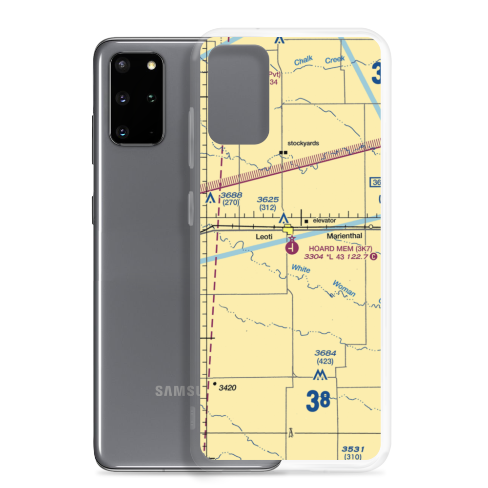 Mark Hoard Memorial Airport (3K7) VFR Sectional Samsung Case Samsung Galaxy S20 Plus model shown