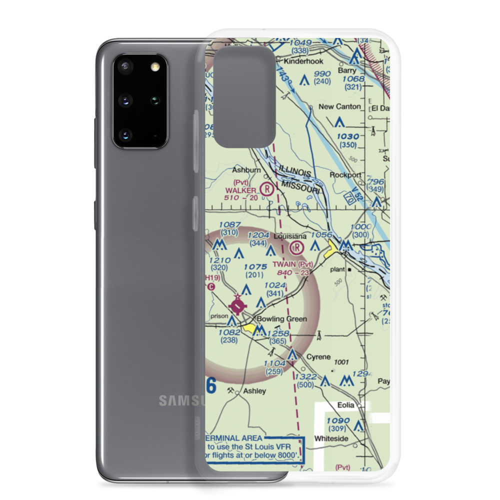 Mark Twain Air Park (4MO6) VFR Sectional Samsung Case Samsung Galaxy S20 Plus model shown
