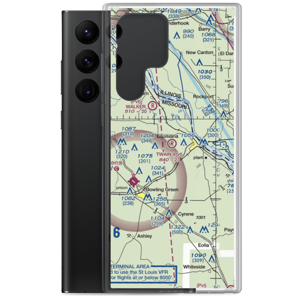 Mark Twain Air Park (4MO6) VFR Sectional Samsung Case Samsung Galaxy S22 Ultra model shown