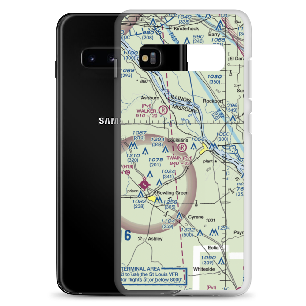 Mark Twain Air Park (4MO6) VFR Sectional Samsung Case Samsung Galaxy S10+ model shown